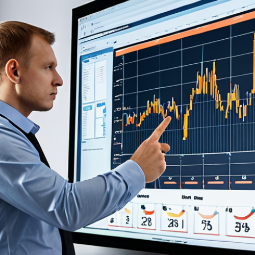 Home 11 **Prompt:** A modern Russian entrepreneur, looking thoughtfully at complex data and charts on a screen, represents the "blind spots" of a growing business. An experienced business consultant stands beside them, pointing to a strategic roadmap that lights up with clear, actionable steps, symbolizing external insight and objective guidance. The setting is a professional, contemporary Russian office with warm, inviting light.