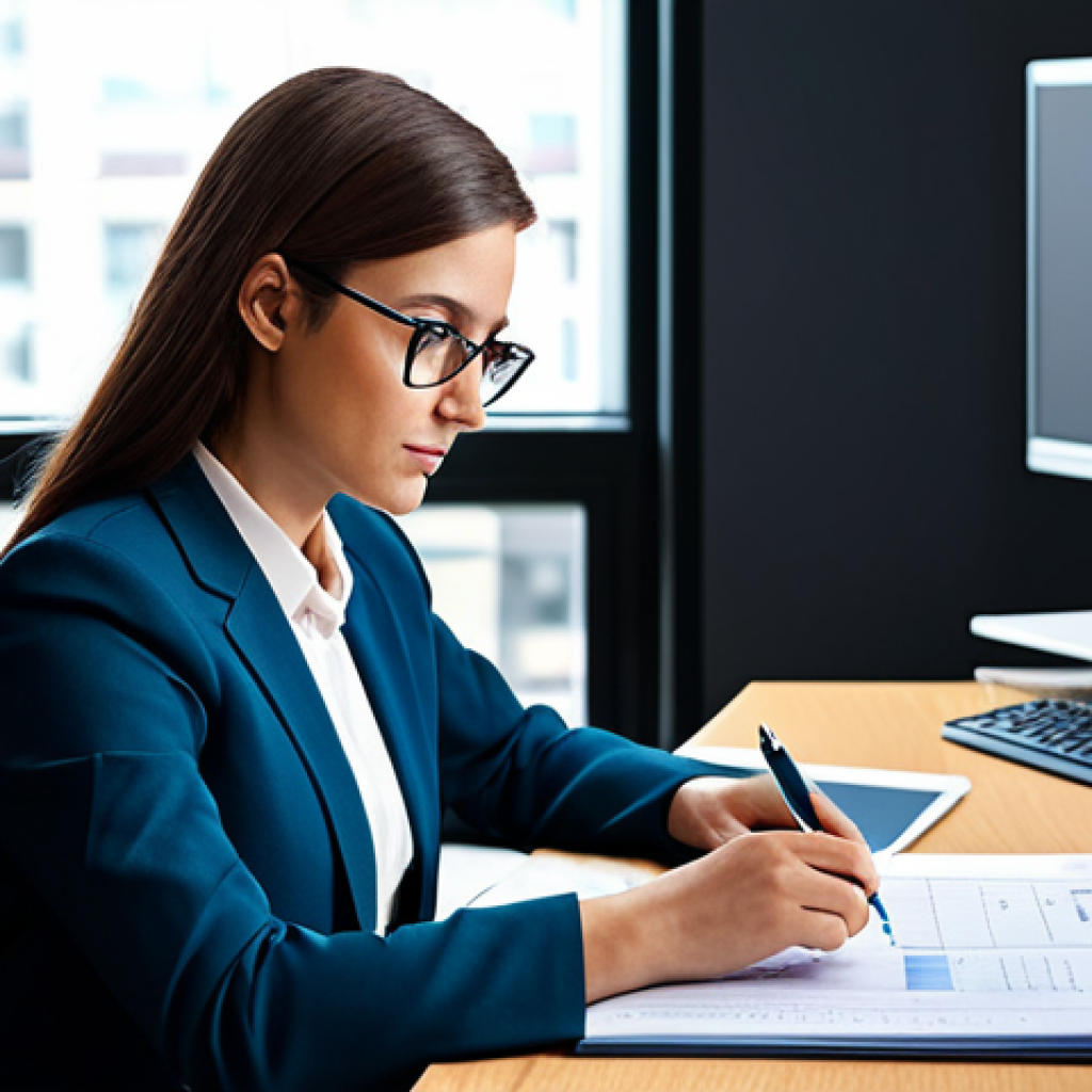 기업경영지도사와 기업 진단 프로세스 - **

"A professional accountant in a modern office setting, analyzing financial reports at her desk, ...