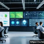 기업경영지도사와 비즈니스 컨설팅 트렌드 - A modern corporate office scene illustrating the integration of automation and artificial intelligen...
